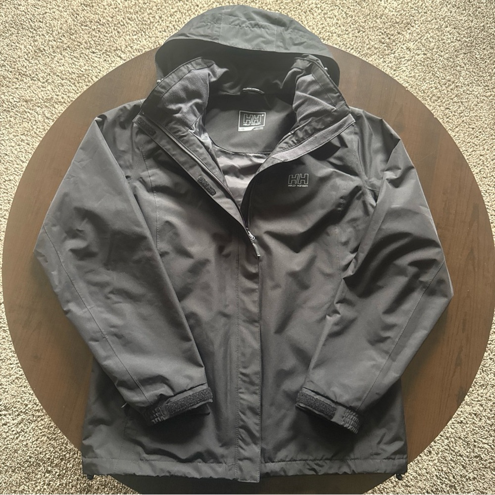 Helly Hansen Jacket Womens Large Black Helly Tech Protection Rain